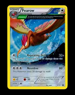 2015 Pokemon FEAROW Black Star Promo HOLO Foil Rare XY Series Card #XY57 SWIRL - Image 3