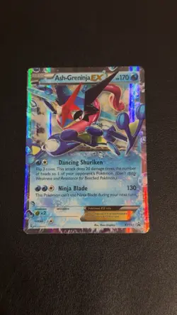 Pokemon Ash-Greninja EX Black Star Promo Holo Card TCG XY133 - Image 1