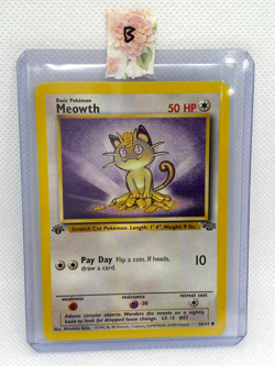 Meowth Jungle Set 56/64 First Edition Pokemon Trading Card - Image 4