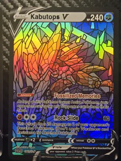 Kabuto & Kabutops CUSTOM Stained Glass Holo Cards -Display Only - Image 3