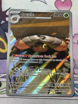 Pokemon Crustle Illustration Rare Holo Card 186/182 Sv10: Destined Rivals - Image 1
