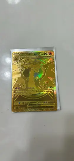 Charizard X Ex 130/094 Phantasmal Flames Mega Hyper Rare Gold Pokemon Card - Image 1