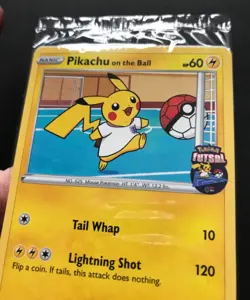 Pikachu on the Ball Futsal 001/005 Pokemon Card UK Exclusive 2020 PROMO NEW - Image 3