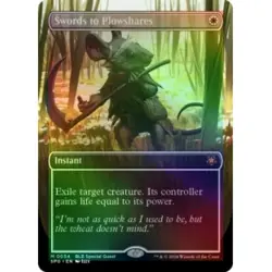 FOIL SWORDS TO PLOWSHARES (BORDERLESS) Special Guests Magic MTG MINT CARD - Image 1