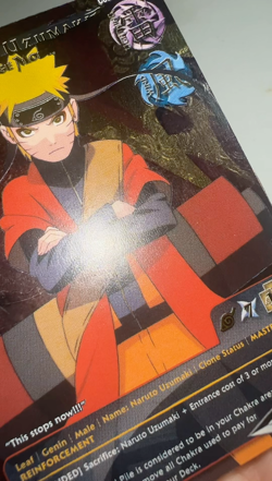 Naruto CCG Card #1395 Set 24: Naruto Uzumaki (Sage Mode) - First Ed Super Rare - Image 2