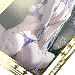 Goddess Story: Re:Zero Emilia Non-Serial Metal Anime Waifu CCG Card (Damaged) - Image 3