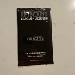 Riftbound Origins Nexus Night Pack Sealed English 3-Card Pack - Image 1