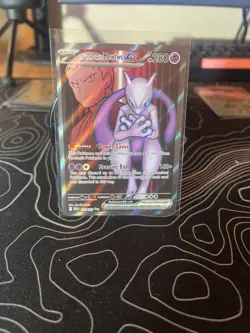 Pokemon TCG Destined Rivals Team Rockets Mewtwo EX Ultra Rare Card 213/182 - Image 1