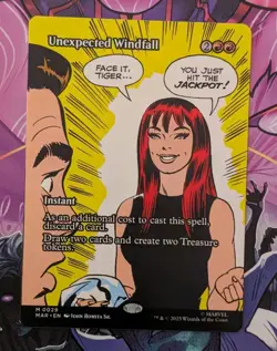 MTG *BORDERLESS * Marvel Eternal Legal UNEXPECTED WINDFALL NM - Image 1