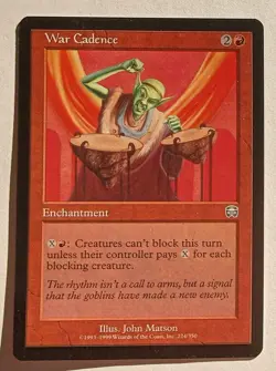 Magic MTG - War Cadence - Mercadian Masques - LP - Image 1