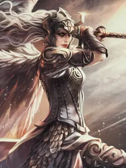 Magali Villeneuve Angel Token Playmat Kickstarter MTG Signed Serialized #212 - Image 5