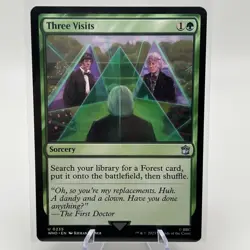 Three Visits 0235 Non Foil Uncommon Doctor Who Commander MTG Near Mint - Image 1