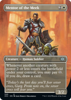 1x Mentor of the Meek ~~ Borderless NM-Mint, English Double Masters 2022 MTG Mag - Image 1