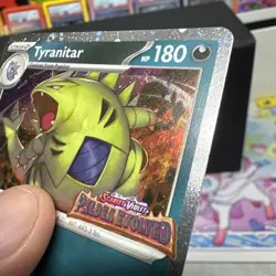 Pokemon TCG Tyranitar 135/193 Paldea Evolved Stamped Promo Comso SWIRL - Image 5