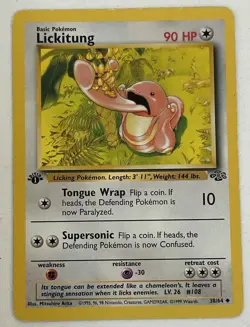 Pokemon TCG - LICKITUNG - 1ST EDITION - 38/64 - WOTC - JUNGLE (1999) LP Vintage - Image 2