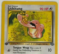 Pokemon TCG - LICKITUNG - 1ST EDITION - 38/64 - WOTC - JUNGLE (1999) LP Vintage - Image 3