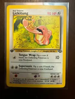 1999 Pokemon Lickitung 1st Edition Jungle 38/64 LP - Image 1