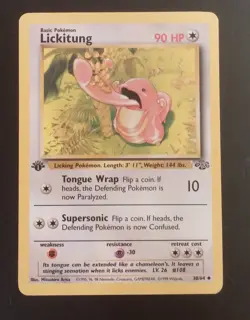 3x Lickitung 1st Edition 36/64 Ungraded LP Jungle Set Pokemon 1999 - Image 3