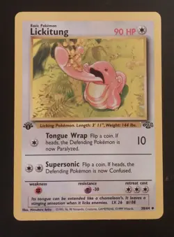 3x Lickitung 1st Edition 36/64 Ungraded LP Jungle Set Pokemon 1999 - Image 5