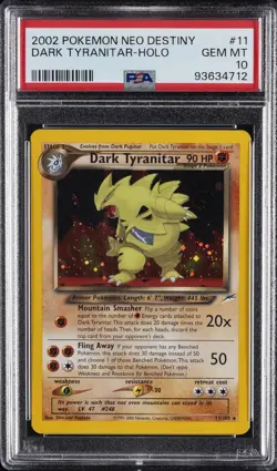 2002 POKEMON NEO DESTINY #11 DARK TYRANITAR-HOLO PSA 10 - Image 1