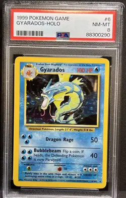 Gyarados Holo #6 PSA 8 1999 Pokemon Game - Image 1