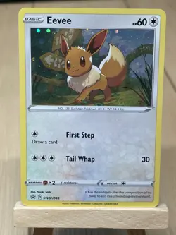 Pokemon Eevee SWSH095 Sword & Shield Black Star Promo Cosmos Holo NM Condition - Image 1