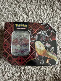 Pokemon TCG: Paldean Fates Tin - Shiny Charizard EX - New & Sealed - Image 1