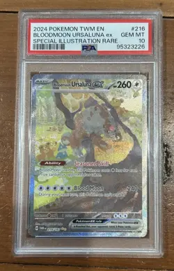Bloodmoon Ursaluna EX 216/167 Twilight Masquerade PSA 10 SIR Holo Pokemon 🔥 - Image 1