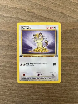 Meowth - 56/64 - Pokemon Jungle 1st Edition - Common WOTC - NM - Image 1