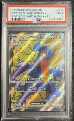 2025 Pokemon SVP EN Cynthia’s Garchomp Ex Cynthia’s Garchomp Ex PC PSA 9 - Image 1
