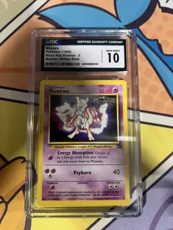 Mewtwo 3 WOTC Kids WB Stamp The First Movie Promo CGC Graded 10 Pokemon TCG - Image 1