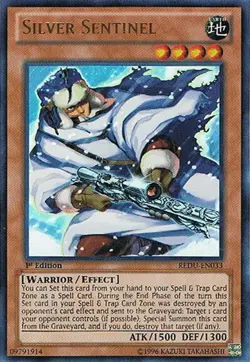 Yugioh! LP Silver Sentinel - REDU-EN033 - Ultra Rare - Unlimited Edition Lightly - Image 1