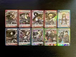 Union Arena Attack on Titan Foil Lot Set of 10 SR Cards - Image 1