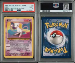 PSA 9 MEW #8 2000’s Pokemon League BLACK STAR PROMO Non Holo Vintage Card MINT - Image 4