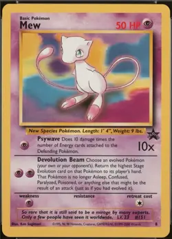 PSA 9 MEW #8 2000’s Pokemon League BLACK STAR PROMO Non Holo Vintage Card MINT - Image 5