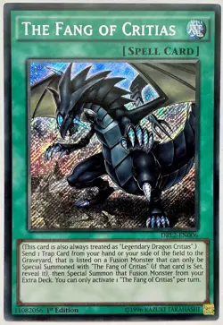 DRL2-EN006 The Fang of Critias - Secret Rare 1st Edition Near Mint YuGiOh Card - Image 1