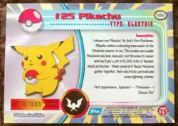 Pokemon Card, Holo #25 Pikachu, TV Animation Edition, Lightly Played Condition - Image 4