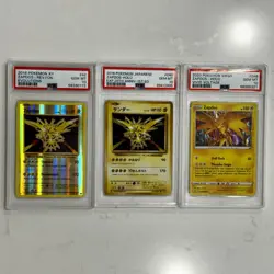 PSA 10 Pokemon 1st Ed. ZAPDOS 20th Anniversary, XY Evolutions, Vivid 3x Card LOT - Image 2