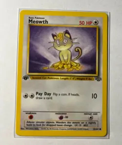 1st Edition Meowth 56/64 Common 1999 WOTC Jungle Pokemon Cards NEAR MINT* - Image 1