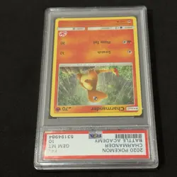 2020 Pokemon #42 CHARMANDER Stamped Charizard Battle Academy Card POP 21 PSA 10 - Image 4