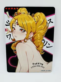 One Piece Goddess Pudding Bounty Special DIY Doujin Kawaii Art Holo Card - Image 1