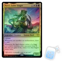 FOIL NARCI, FABLE SINGER (COMMANDER DECK) Commander Masters Magic MTG MINT CARD - Image 1