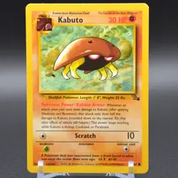 Kabuto 50/62 Pokemon TCG Fossil Unlimited WOTC Vintage Card English 1999 MP - Image 1