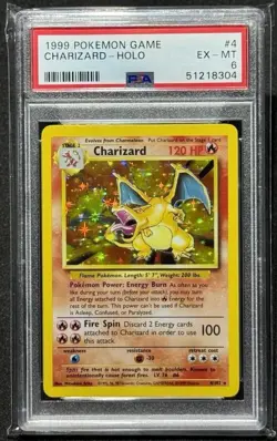 1999 Pokemon Charizard 4/102 Holo Base Set Unlimited WOTC Vintage Card PSA 6 MT - Image 1