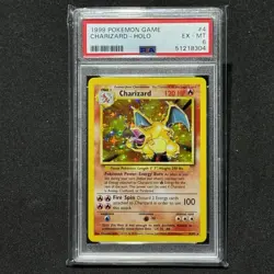 1999 Pokemon Charizard 4/102 Holo Base Set Unlimited WOTC Vintage Card PSA 6 MT - Image 3