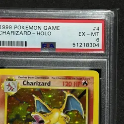 1999 Pokemon Charizard 4/102 Holo Base Set Unlimited WOTC Vintage Card PSA 6 MT - Image 5