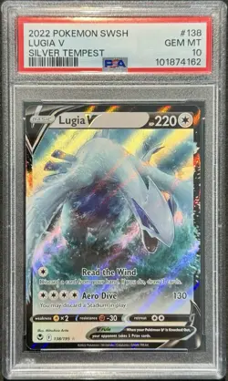 PSA 10 Lugia V 138/195 Pokemon Card Sword & Shield-Silver Tempest GEM MINT - Image 1