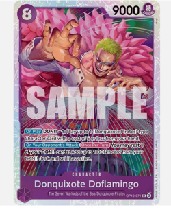 Donquixote Doflamingo OP10-071 English SR Royal Blood One Piece Card Game - Image 1