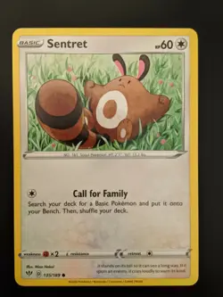 Pokemon TCG Common Sentret 135/189 S&S Darkness Ablaze NM/Mint Condition - Image 1