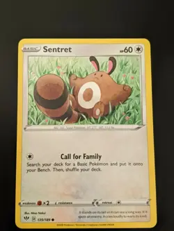Pokemon TCG Common Sentret 135/189 S&S Darkness Ablaze NM/Mint Condition - Image 2